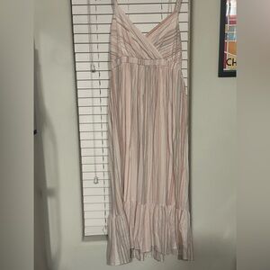 LOFT Beach Striped Lightweight Maxi Dress Size L